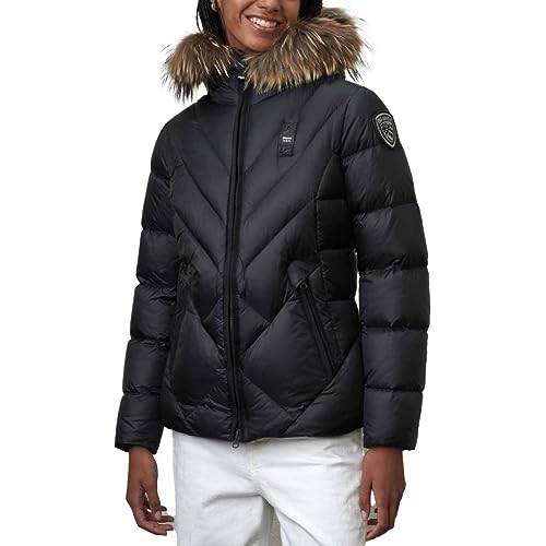 Blauer Kurtki Krótkie Wyściełane Pióro Kurtka Damska, 999tt Czarny Int. Ciasteczka, XL
