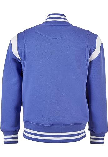 Urban Classics Dziewczęca kurtka Girls Inset College Sweat Jacket purpleday/white 146/152, Purpleday/White, 146/152 cm