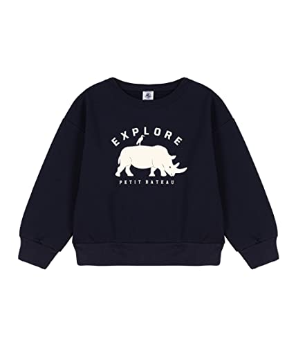 Petit Bateau Bluza chłopięca, Niebieski smoking, 8 Lat