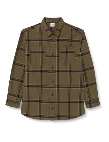 JACK&JONES PLUS Męska koszula flanelowa Jcospace Logan Ls Pls koszula rekreacyjna, czarny, 5XL