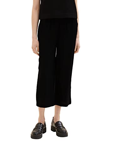 TOM TAILOR Damskie spodnie Culotte, 14482 – Deep Black, 44W / 26L