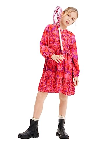 Desigual Dziewczęca sukienka na co dzień, czerwony, 10 Lata