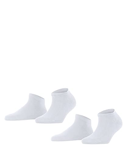 FALKE Kobiety Skarpety do trampek Happy 2-Pack , Bawełna, 2 Pak, Biały (White 2000); 35-38
