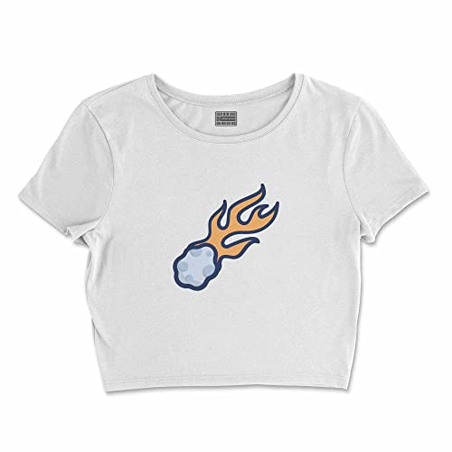 Bona Basics, Damski T-shirt basic, z nadrukiem cyfrowym, 100 bawełny, biały, swobodny, damski top, rozmiar: XL, biały, XL