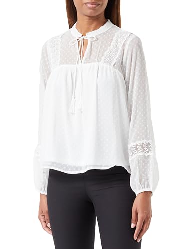 ONLY Onltessa Eliza Ls WVN Top damski, Cloud Dancer, M