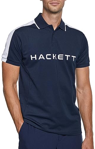 Hackett London Męska koszulka polo Hs Hackett Multi, Niebieski (granatowy), XXL