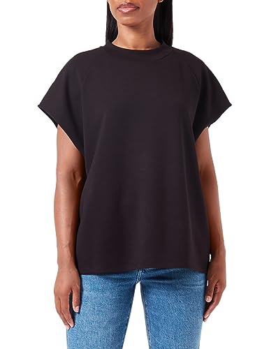 s.Oliver BLACK LABEL Bluza damska z krótkim rękawem, czarna, 46, czarny, 46