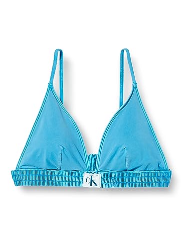 Calvin Klein Damskie biustonosze z trójkątnym trójkątem, niebieski Unity Blue, L, Jednolity niebieski, L