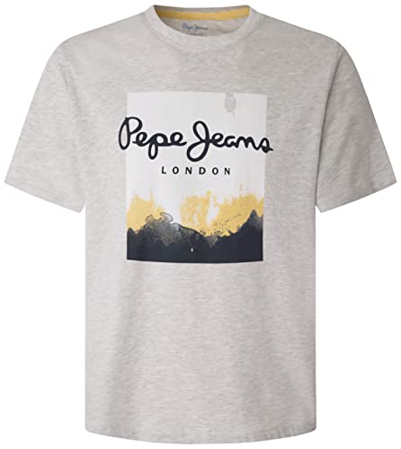 Pepe Jeans Koszulka męska Roslyn, Szary (jasnoszary Marl), XXL