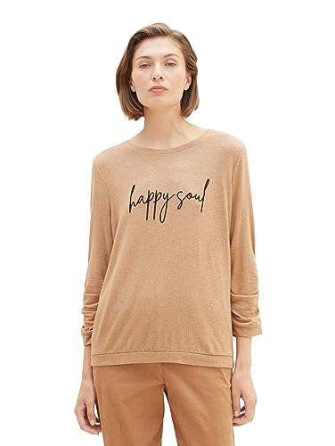 TOM TAILOR T-shirt damski, 32399 - Blush Mahogany Melange, S