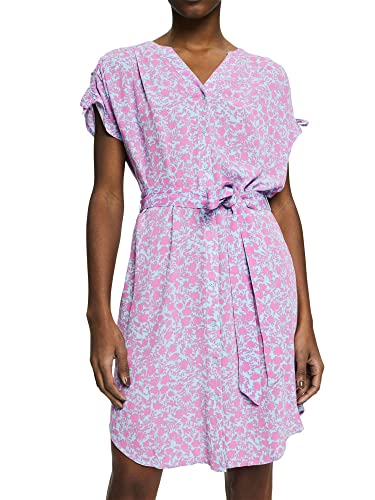 ESPRIT Sukienka midi ze wzorem, LENZING™ ECOVERO™, Light Turquoise, 36