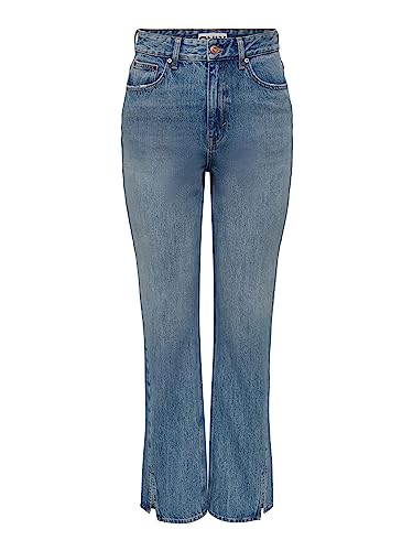 ONLY Onlbillia dżinsy damskie z wysokim stanem, niebieski (medium blue denim), 27W / 32L