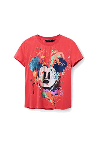 Desigual Damska koszulka Ts_Mickey Crash, czerwony, L