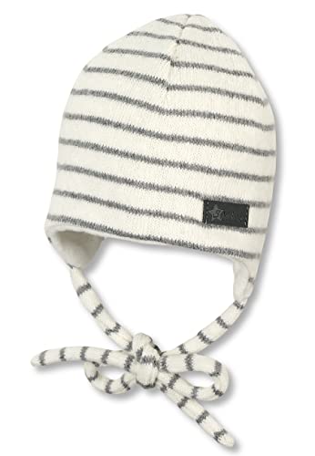 Sterntaler Czapka beanie w paski, uniseks, écru, 41