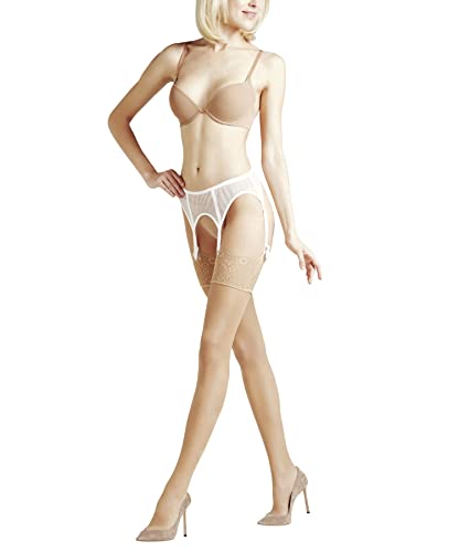 FALKE Kobiety Pończochy Seidenglatt 15 DEN W STO Superprzezroczysty 15 Den przezroczyste jednokolorowe 1 Para, Brązowy (Powder 4169), L (10.5-11 Ι Buty 40-42)