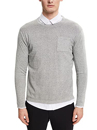 ESPRIT Sweter męski, 039/Medium Grey 5, XL