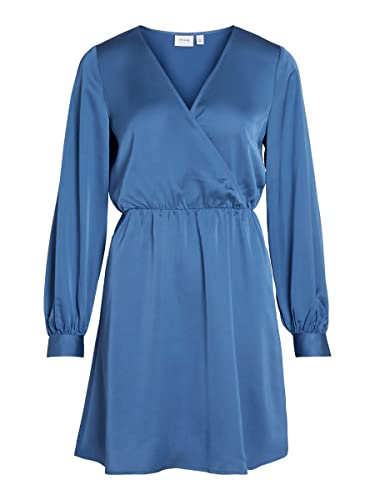 Vila Sukienka damska z wieloma rękawami L/S, federal blue, 36