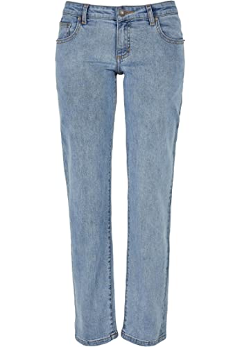 Urban Classics Damskie spodnie z niskim stanem Straight Denim, Tinted Lightblue Washed, 28