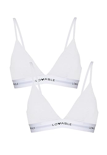 LOVABLE Biustonosz Trójkąt Bez Czapki Originals Kobiety x2, Biały, L