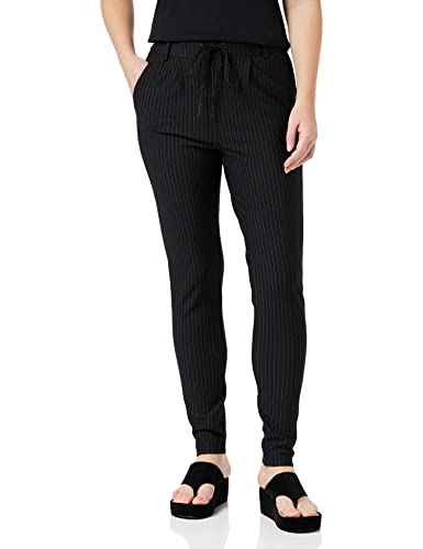 ONLY Spodnie damskie Poptrash w prążki, czarny, 34-S-L