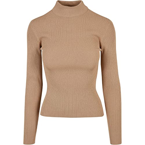 Urban Classics Bluza damska z prążkowanym dekoltem, rozmiar 4XL (DE), beżowy unionowy, 4XL