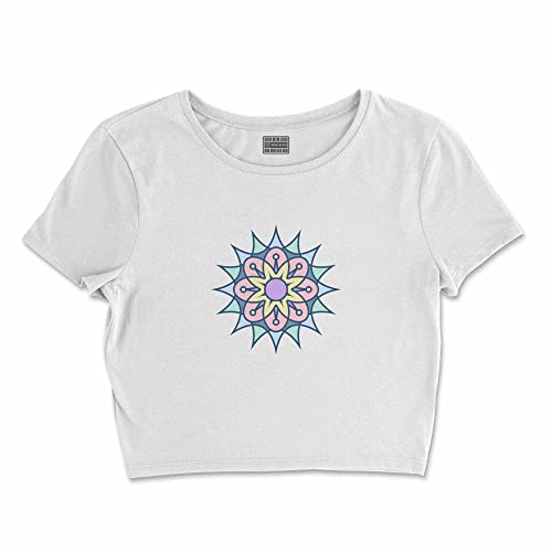 Bona Basics, Koszulka damska z nadrukiem cyfrowym,%100 bawełna, biała, casualowa, topy damskie, rozmiar: S, biały, S Krótki