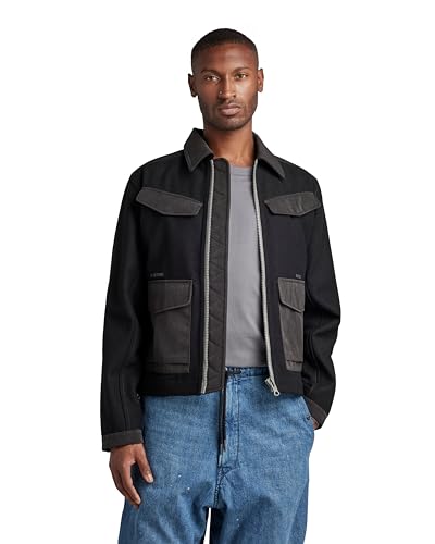 G-STAR RAW Męska kurtka z krótkim rękawem, czarna (dk Black B965-6484), XS