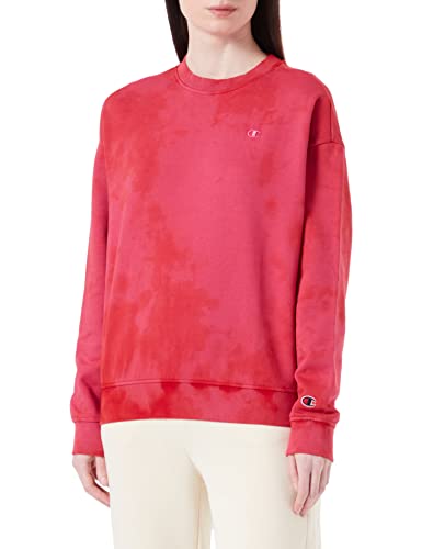 Champion Damska bluza Rochester 1919 z logo Tie Dye Crewneck (Fpl), S, fuksja (Fpl), S