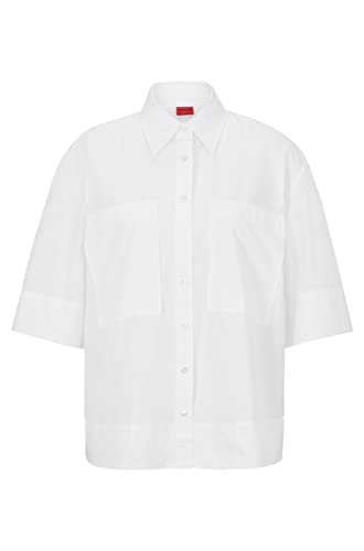 HUGO Damska bluza Emita Blouse, White100, 36, White100, 36