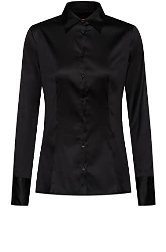 HUGO Bluzka damska The Fitted Shirt, czarny (Black1), 32