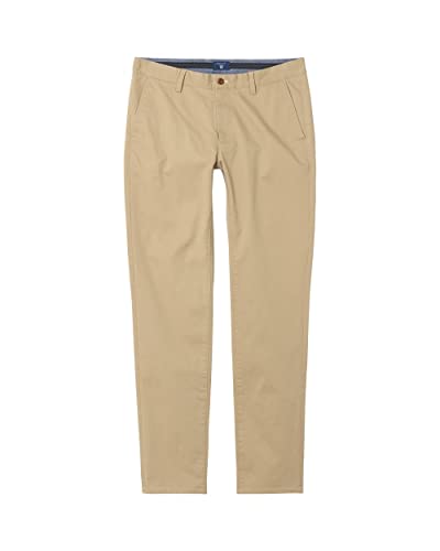 GANT Spodnie męskie Hallden Tech Prep Chinos, khaki (Dark Khaki), 38 PL