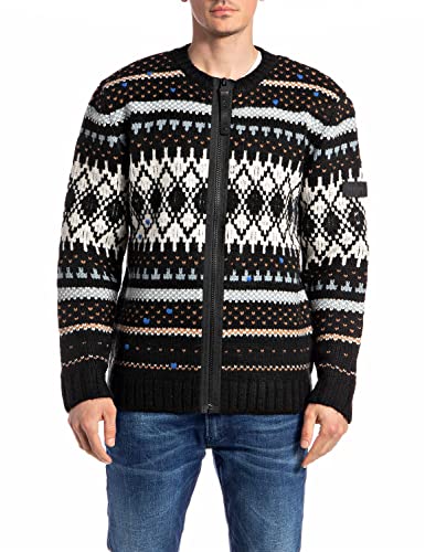 Replay Męska kurtka z dzianiny, 010 Multicolour, S