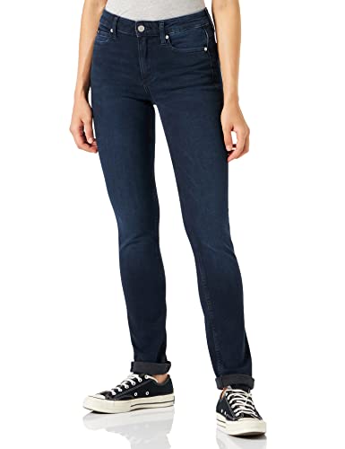 Calvin Klein Jeans Damskie spodnie z wysokim stanem, Ciemna dżinsowa, 26W / 30L