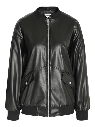 Noisy may NMRONJA Oversize PU Bomber Jacket NOOS kurtka damska, czarna, M, czarny, M
