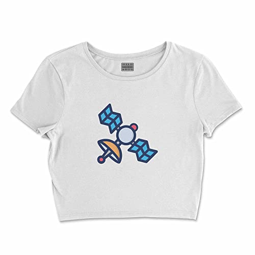 Bona Basics, Damski T-shirt basic, z nadrukiem cyfrowym, 100 bawełny, biały, swobodny, damski top, rozmiar: XL, biały, XL