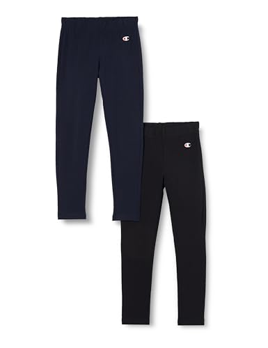 Champion Legginsy (opakowanie 2) Dziewczyny i dziewczęta, Niebieski/Czarny, 5-6 lat