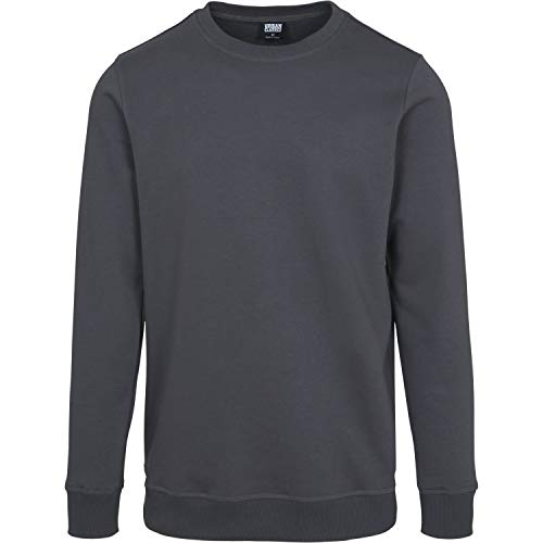 Urban Classics Męska bluza Basic Terry Crew Sweater, jednokolorowy sweter dla mężczyzn w wielu kolorach, rozmiary S - 5XL