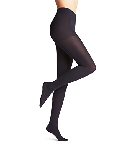 FALKE Kobiety Rajstopy Family W TI Zrównoważona Bawełna grube jednokolorowe 1 Para, Niebieski (Dark Navy 6379), L