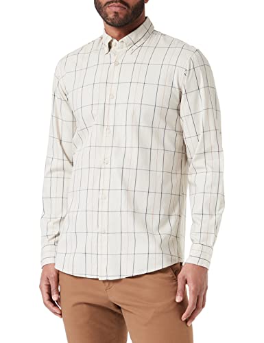 SELECTED HOMME Męska koszula Button-down, Owsianka/Checks:Big, L
