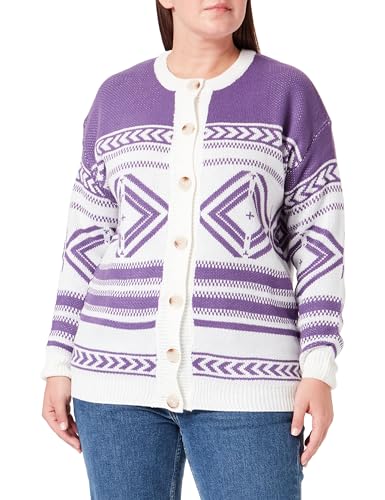 aleva Damski kardigan 19025429-AL04, fioletowy, XL/XXL, liliowy, XL-XXL