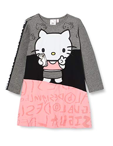 Desigual Vest_chicoloapan Sukienka Casual Dziewczyny i Dziewczyny, Czarny, 3-4 anni