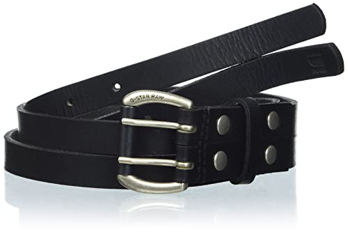G-STAR RAW Damski pasek Double Dast akcesoria, Wielokolorowy (Dk Black/Antic Silver D23107-3127-9285), 75