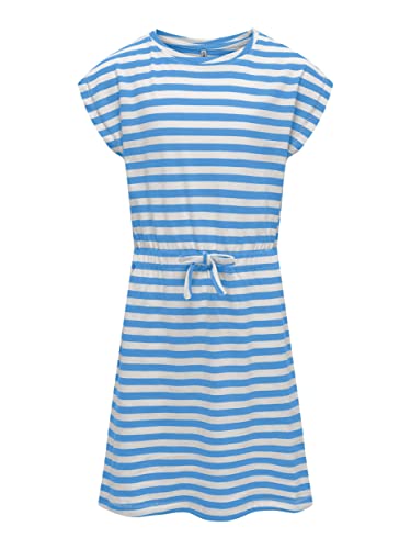 ONLY Dziewczęca Konmay S/S Dress Noos JRS sukienka z dżerseju, Prowansja/Stripes:Cloud Dancer, 146/152 cm