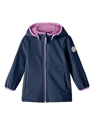 NAME IT Girl's NKFMALTA kurtka softshell 2FO kurtka, Insignia Blue, 158, niebieski (Insignia Blue), 158 cm