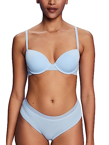 ESPRIT Bodywear damski MODAL W.Logo Elastic Classic Padded Bra wyściełany biustonosz, pastelowy niebieski, 80 D, niebieski (pastel blue), 80D