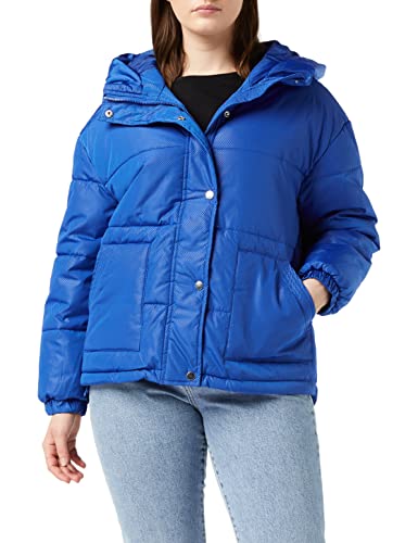 Urban Classics Damska kurtka zimowa Boyfriend Ladies Oversized Hooded Puffer Jacket, Blue (Royal 00205), 4XL