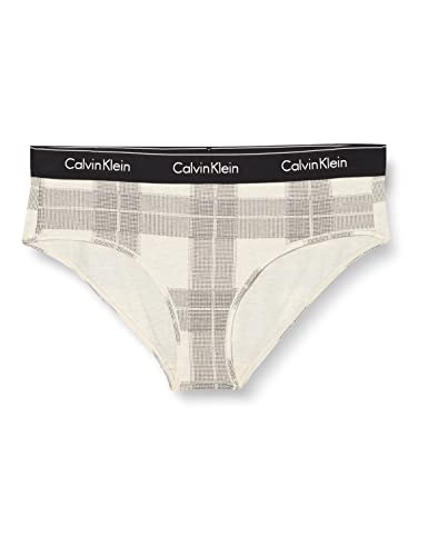 Calvin Klein Damskie majtki bikini (FF), Teksturowana pled_płatki owsiane, XL