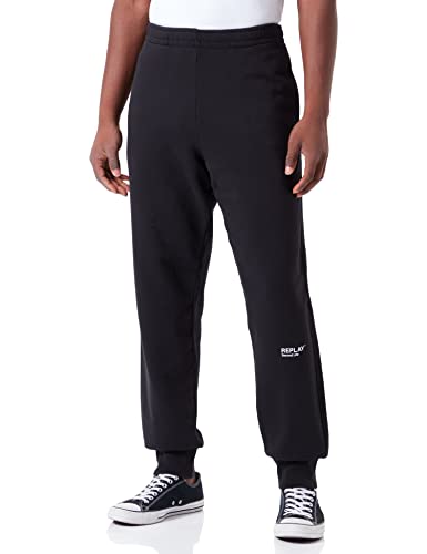 Replay Spodnie męskie w luźnym stylu, 098 BLACK, L
