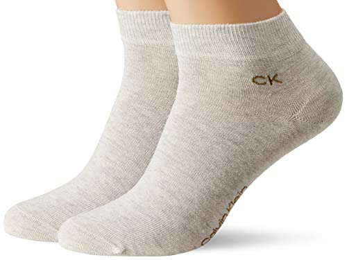 Calvin Klein Męskie skarpety Quarter, beżowy melanż, 43/46, Be?owy Melan?, 43-46 EU