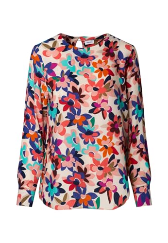 Seidensticker Damska bluzka - modna bluzka - Regular Fit - Okrągły dekolt - Długi rękaw - 100% wiskoza, beżowy, 44